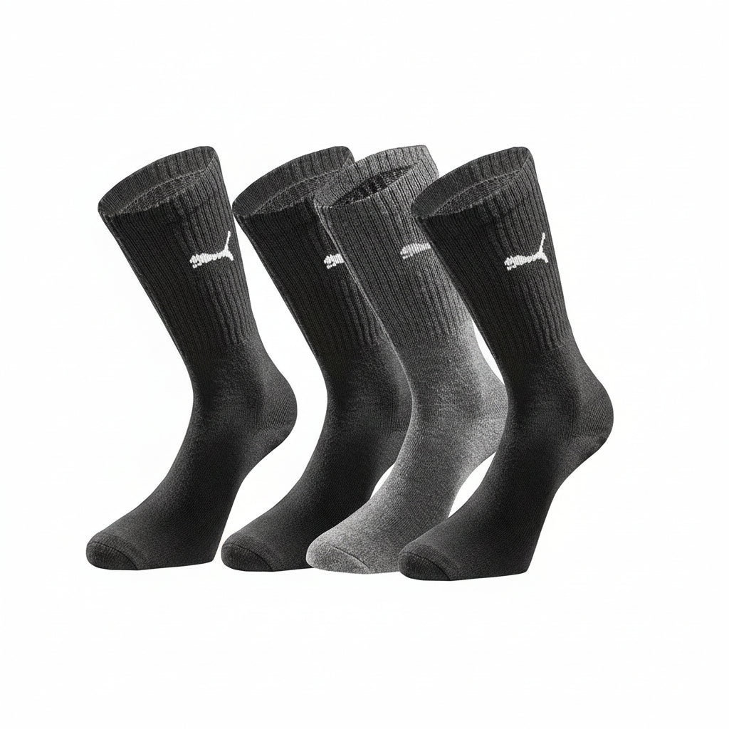 PUMA 3P Crew Socks Breathable Cushioned Sports Socks